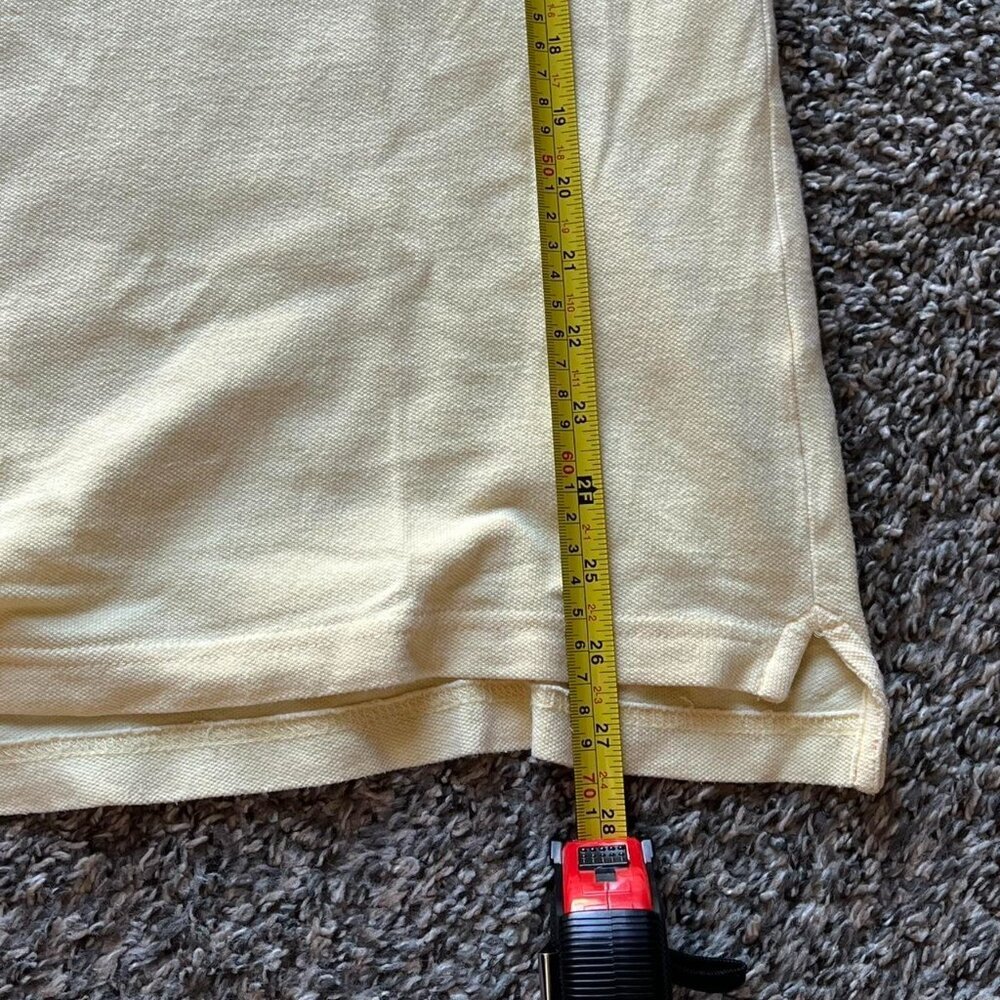 Vintage J Crew Oarsman Polo Mens Large Yellow Classic Cotton Coastal Dad Polo - Picture 5 of 5